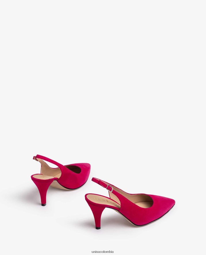 co Unisa mujer slingback de gamuza con puntera en punta rosa F0X80H540