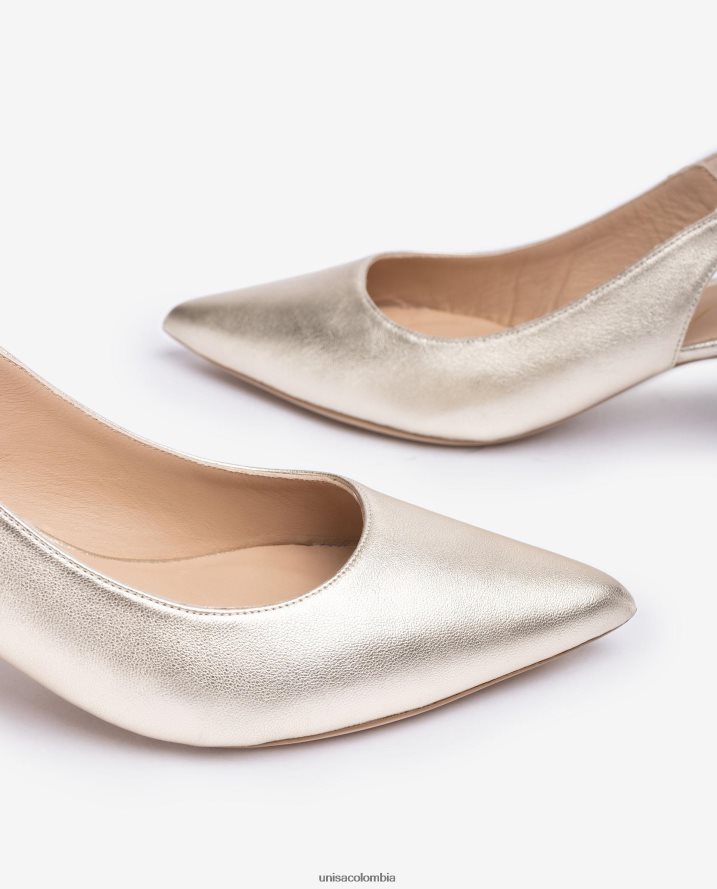 co Unisa mujer tira trasera de piel efecto metalizado moda F0X80H500