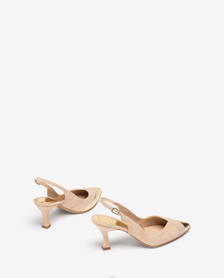 co Unisa mujer zapato destalonado con punta en punta. beige F0X80H1324