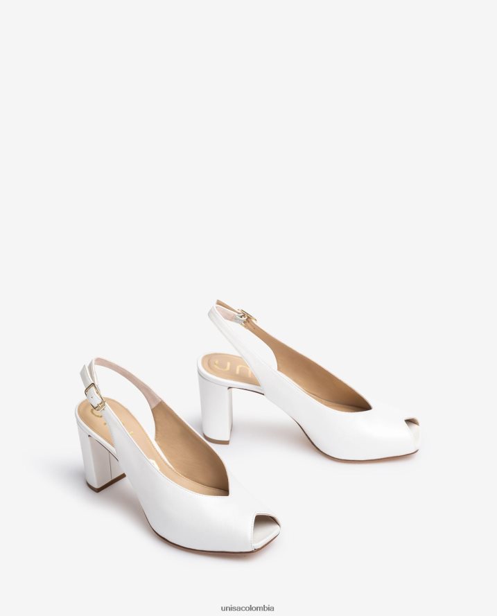 co Unisa mujer zapatos peep toe de novia destalonados de cuero moda F0X80H837