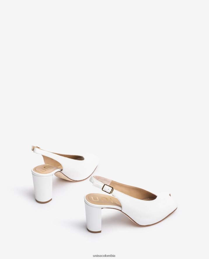 co Unisa mujer zapatos peep toe de novia destalonados de cuero moda F0X80H837