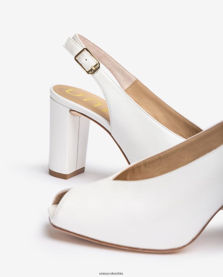co Unisa mujer zapatos peep toe de novia destalonados de cuero moda F0X80H837