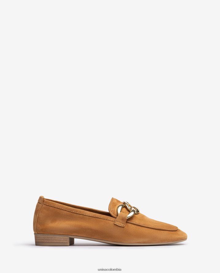 co Unisa mujer mocasín con cadena marrón F0X80H608