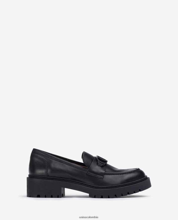 co Unisa mujer mocasín con logo engomado agraciado F0X80H1270