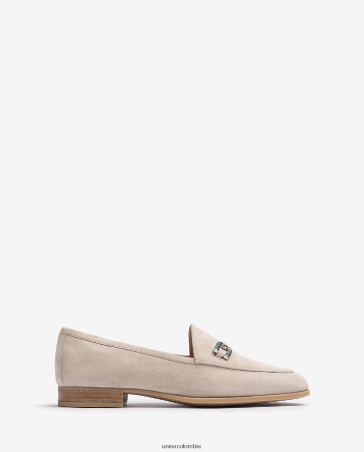 co Unisa mujer mocasín con ribete beige F0X80H606