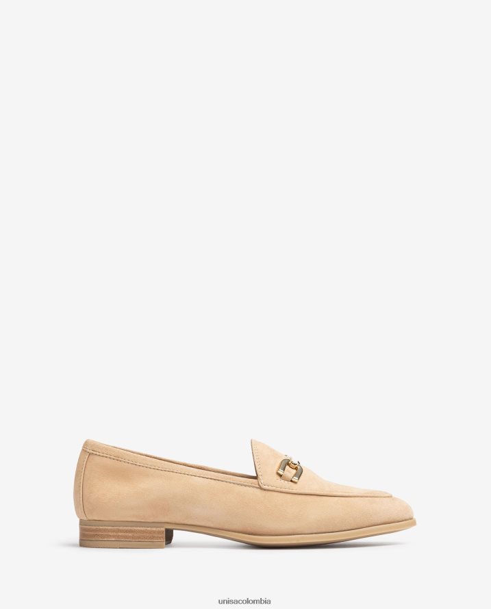 co Unisa mujer mocasín con ribete beige F0X80H625