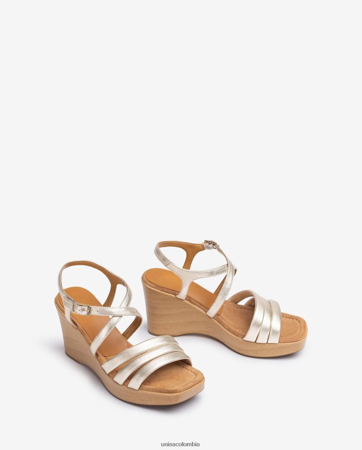 co Unisa mujer sandalia de cuña con tiras acolchadas agraciado F0X80H294