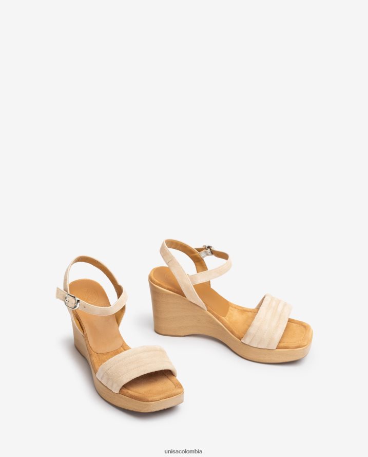 co Unisa mujer sandalias con cuña y puntera cuadrada moda F0X80H241