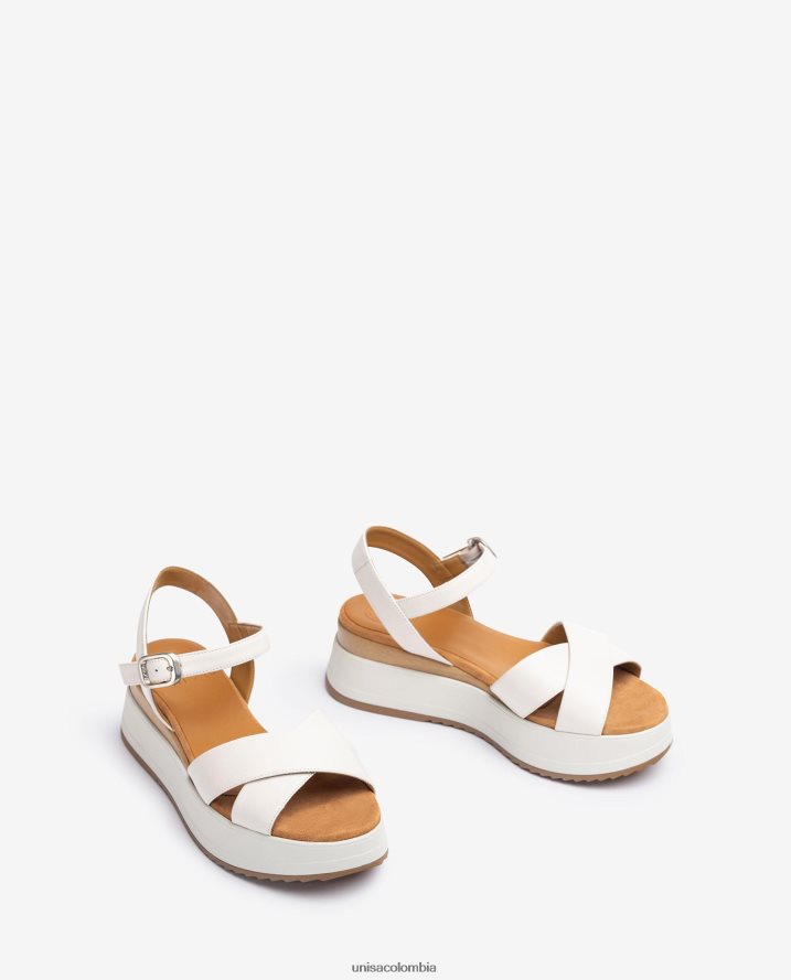 co Unisa mujer sandalia con suela tipo zapatilla blanco F0X80H342