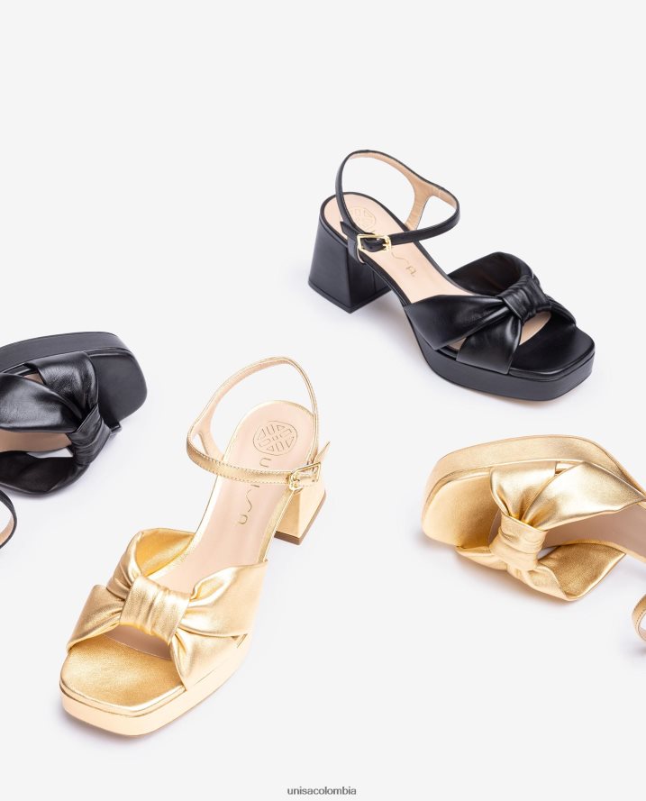 co Unisa mujer sandalia con tacon y plataforma moda F0X80H3