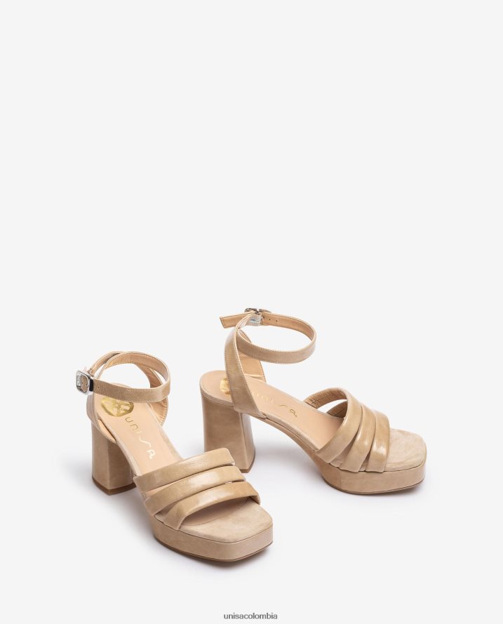 co Unisa mujer sandalia de piel con hebilla moda F0X80H321