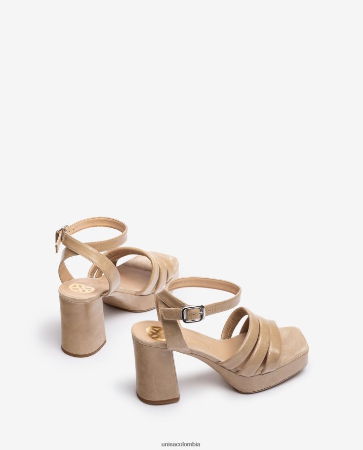 co Unisa mujer sandalia de piel con hebilla moda F0X80H321