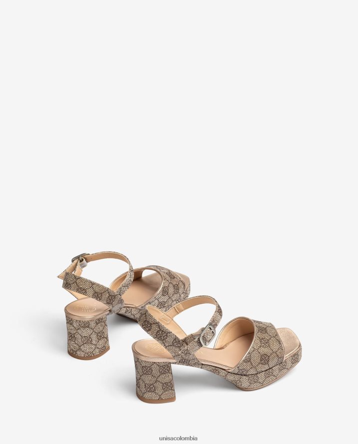 co Unisa mujer sandalias de tela con efecto metalizado moda F0X80H401