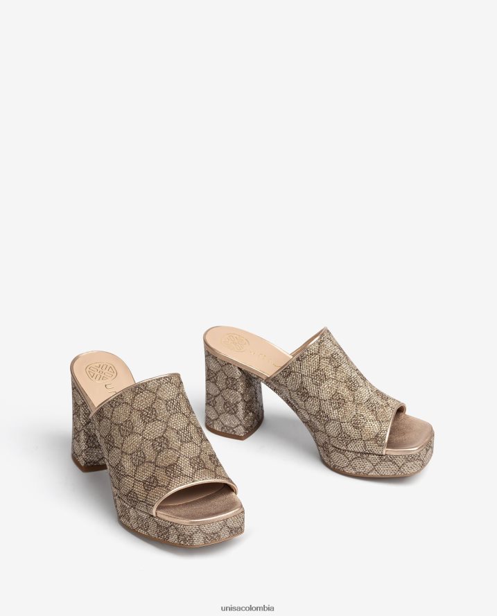 co Unisa mujer sandalias de tela con puntera cuadrada moda F0X80H355