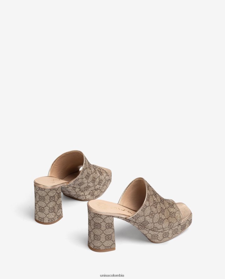 co Unisa mujer sandalias de tela con puntera cuadrada moda F0X80H355