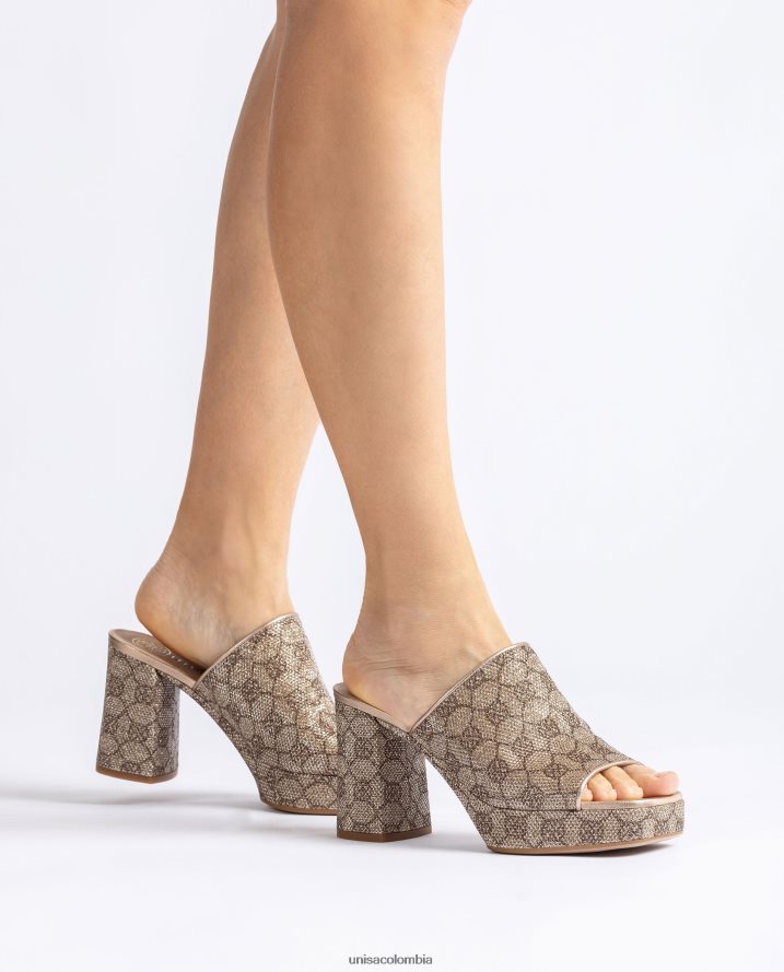 co Unisa mujer sandalias de tela con puntera cuadrada moda F0X80H355