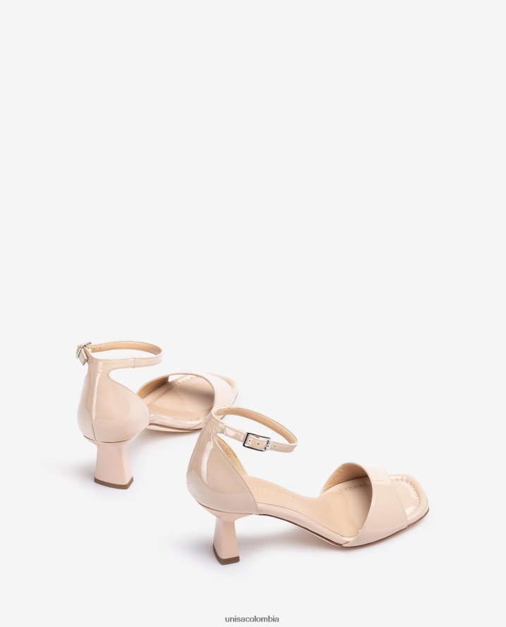co Unisa mujer sandalia de charol con tacón geométrico moda F0X80H345