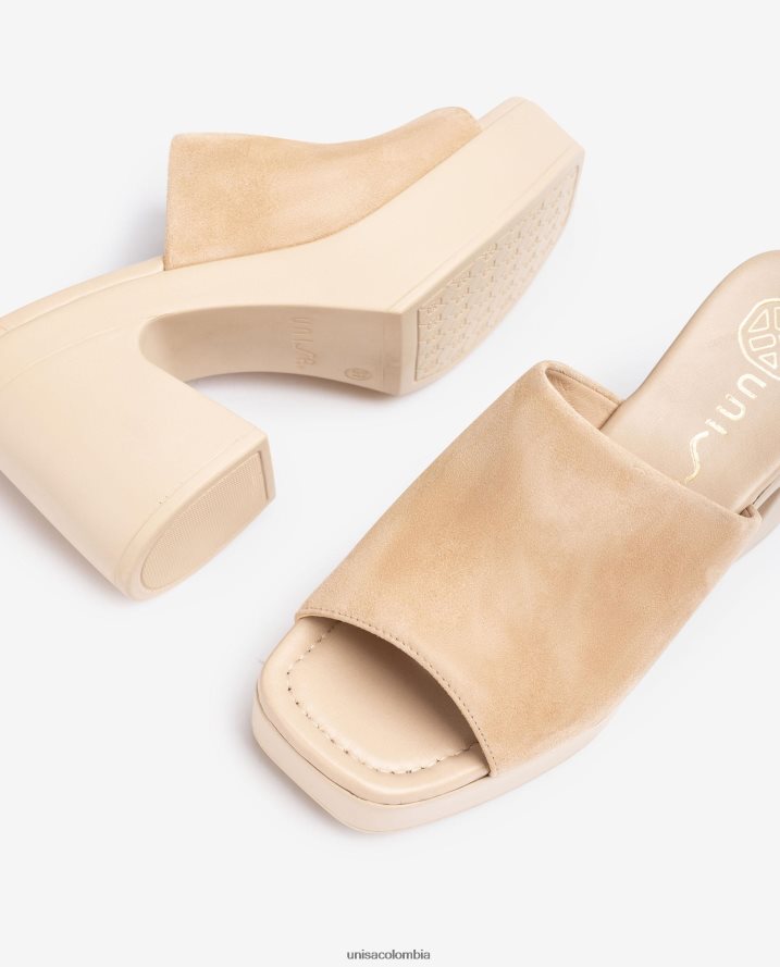 co Unisa mujer sandalia de pala ancha con tacón bloque moda F0X80H234