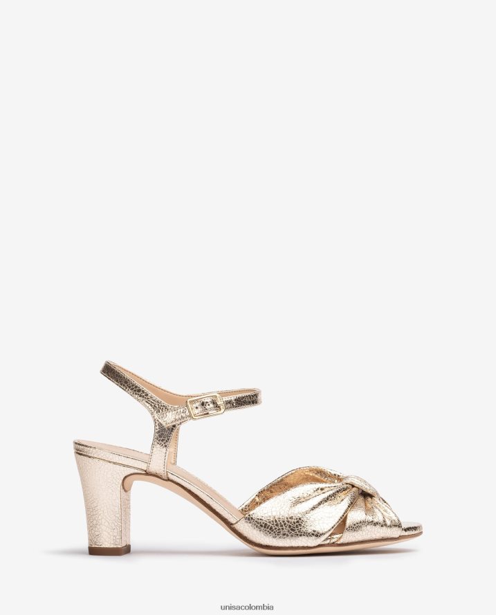co Unisa mujer sandalia elegante con efecto metalizado moda F0X80H175