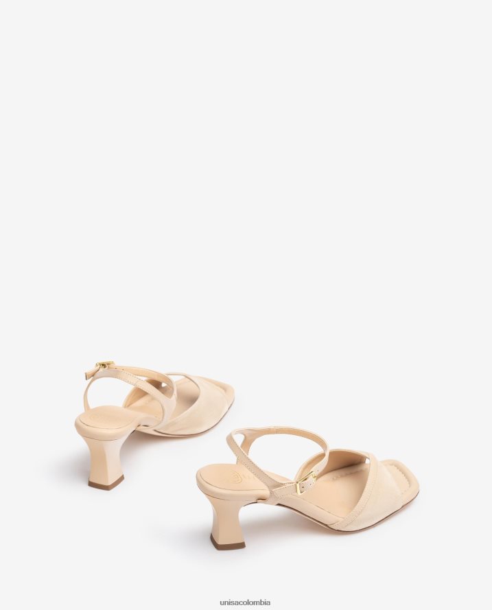 co Unisa mujer sandalia elegante con un tacón cómodo beige F0X80H186