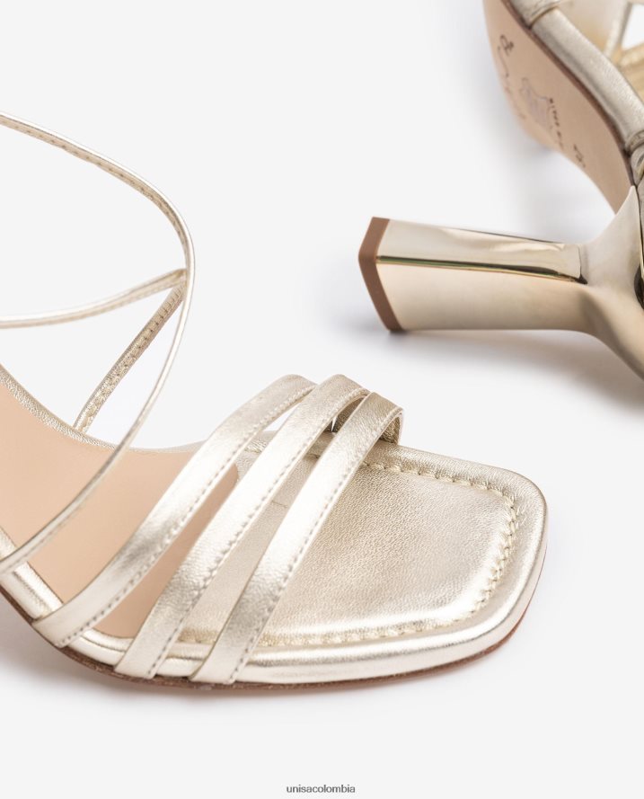 co Unisa mujer sandalias con tiras y efecto metalizado moda F0X80H359