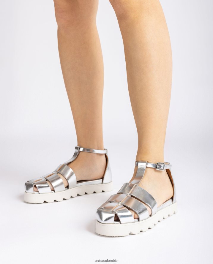 co Unisa mujer zapatos de gelatina con efecto metalizado moda F0X80H115