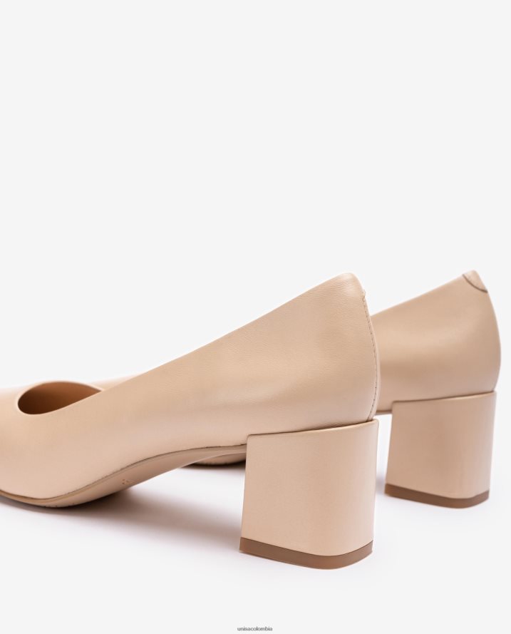 co Unisa mujer bomba con un tacón ancho beige F0X80H552