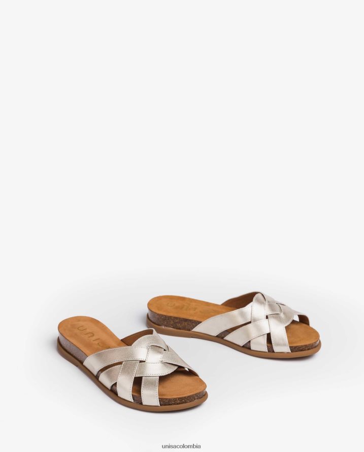 co Unisa mujer mules planos de piel con efecto serpiente agraciado F0X80H430