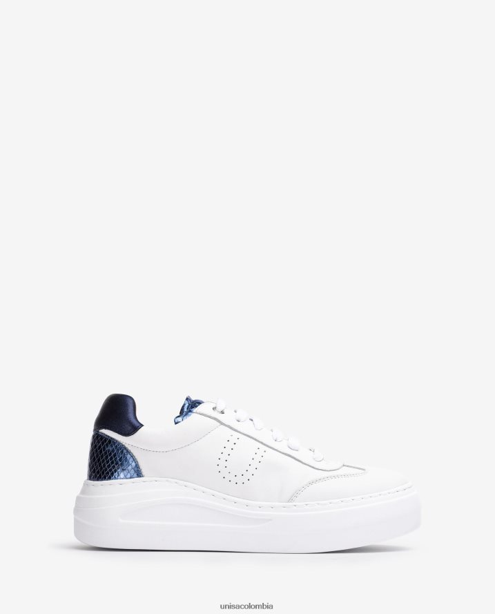 co Unisa mujer zapatilla de piel con maxisuela blanco F0X80H663