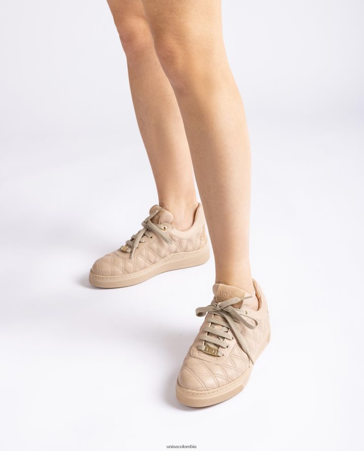 co Unisa mujer zapatilla deportiva con acolchado geométrico beige F0X80H650