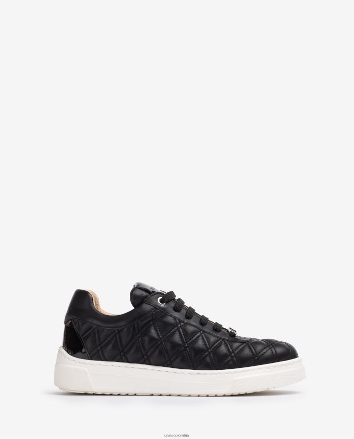 co Unisa mujer zapatilla deportiva con acolchado geométrico negro F0X80H654