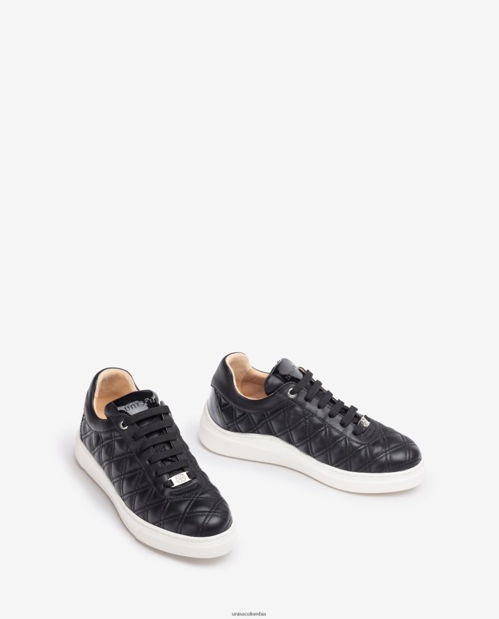 co Unisa mujer zapatilla deportiva con acolchado geométrico negro F0X80H654