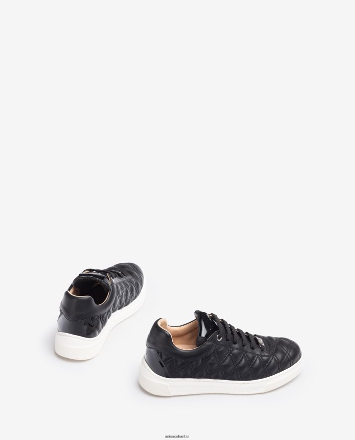 co Unisa mujer zapatilla deportiva con acolchado geométrico negro F0X80H654