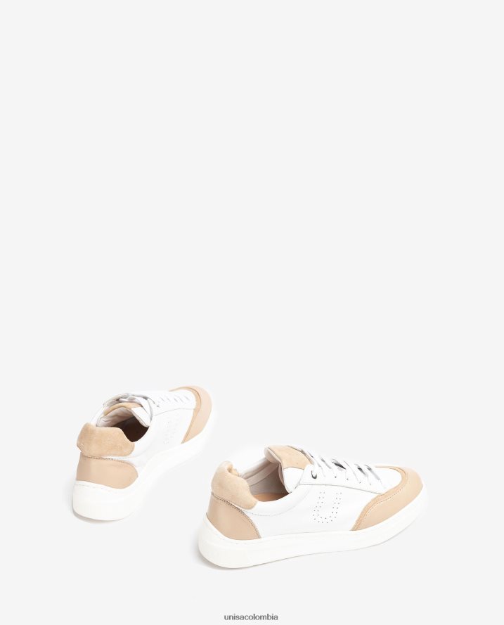 co Unisa mujer zapatilla deportiva con puntera y talón en contraste blanco F0X80H649