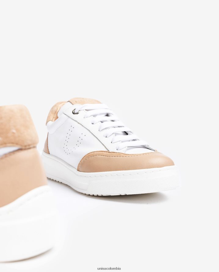 co Unisa mujer zapatilla deportiva con puntera y talón en contraste blanco F0X80H649