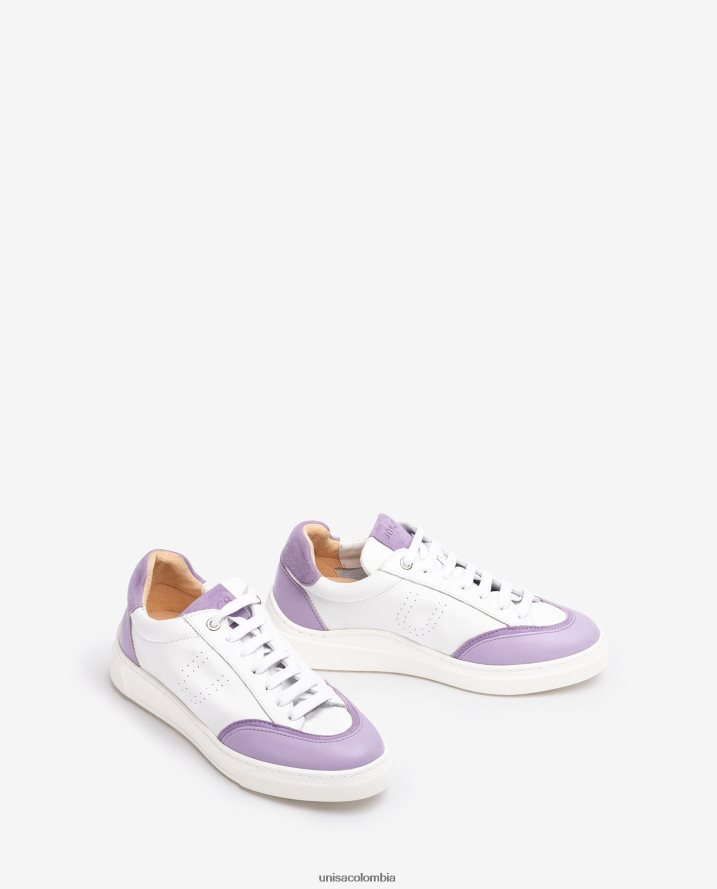 co Unisa mujer zapatilla deportiva con puntera y talón en contraste blanco F0X80H651