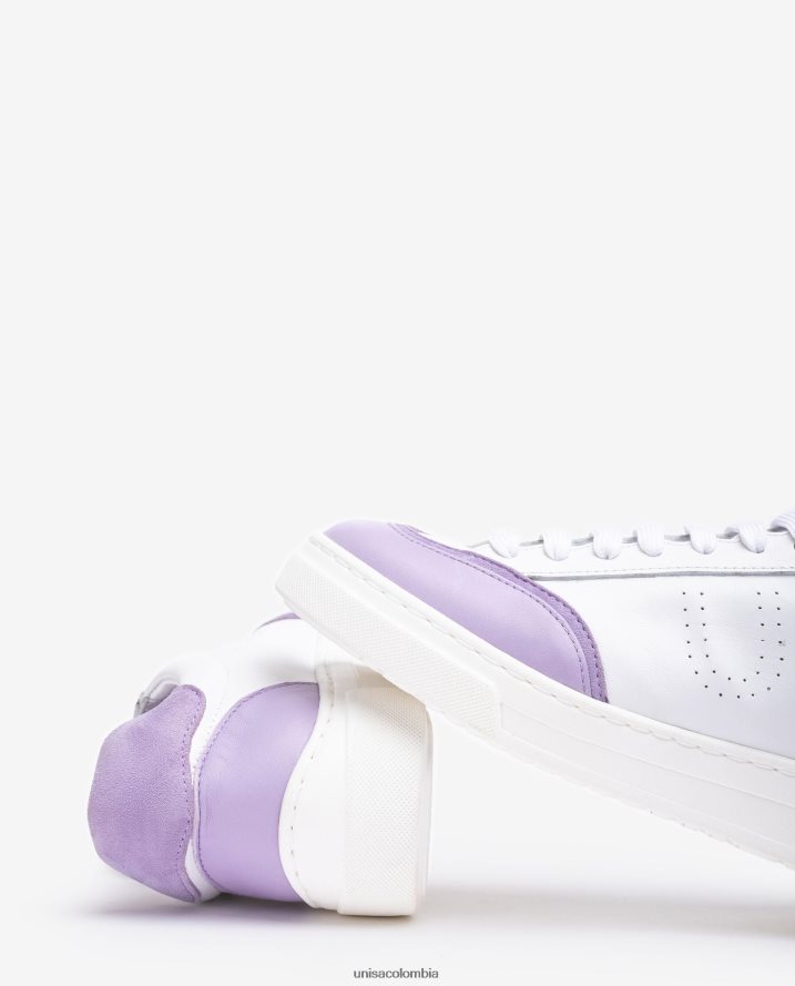 co Unisa mujer zapatilla deportiva con puntera y talón en contraste blanco F0X80H651