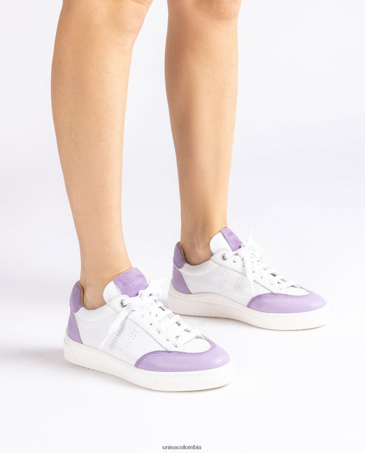 co Unisa mujer zapatilla deportiva con puntera y talón en contraste blanco F0X80H651