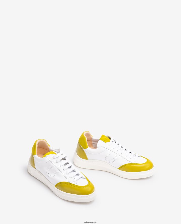 co Unisa mujer zapatilla deportiva con puntera y talón en contraste blanco F0X80H652