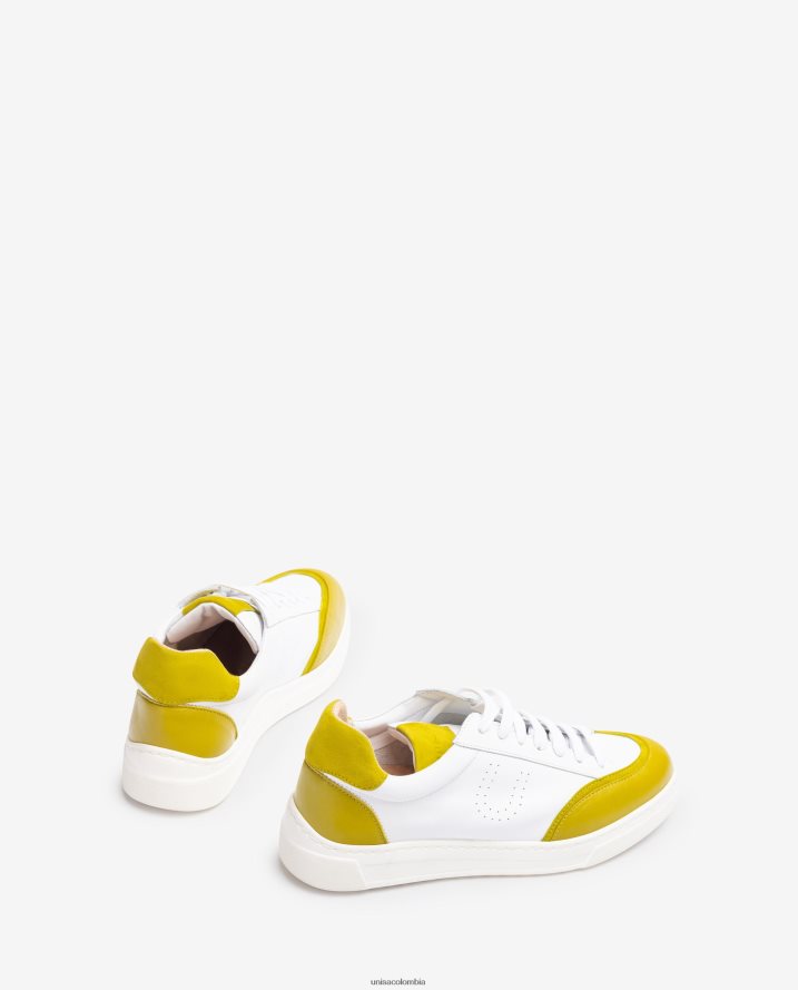 co Unisa mujer zapatilla deportiva con puntera y talón en contraste blanco F0X80H652