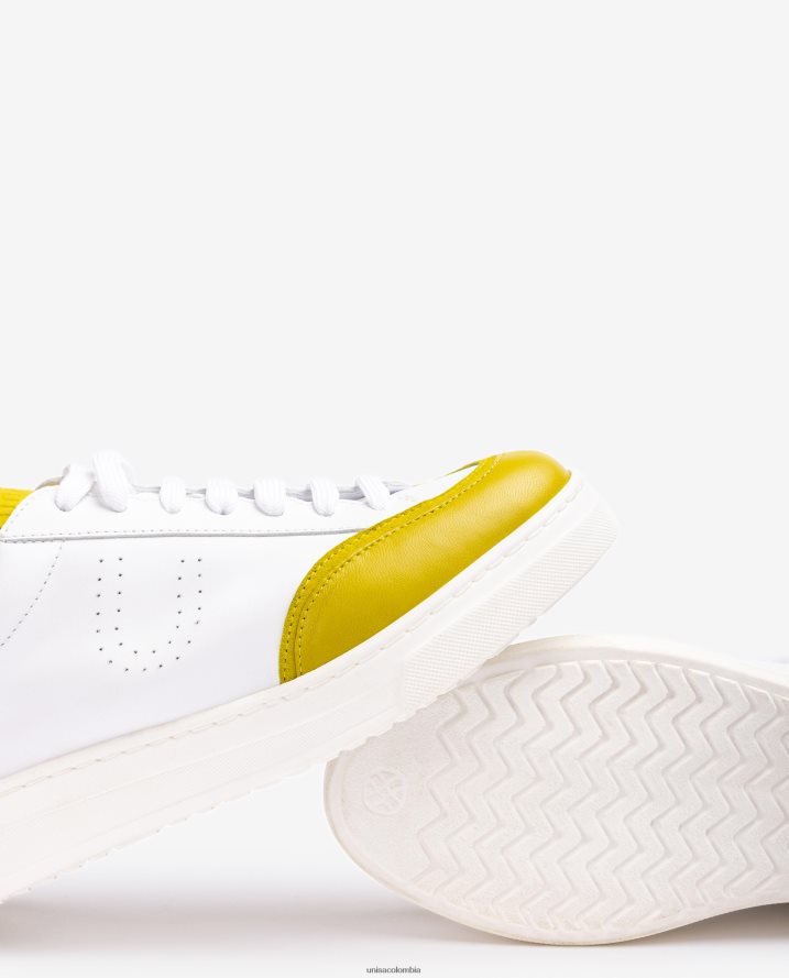 co Unisa mujer zapatilla deportiva con puntera y talón en contraste blanco F0X80H652