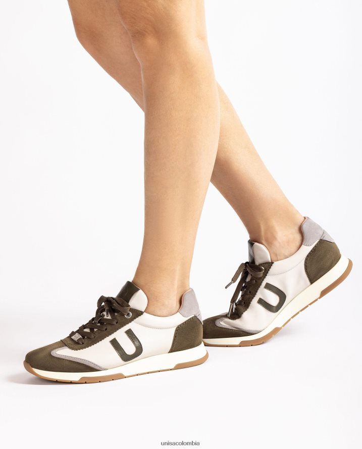 co Unisa mujer zapatilla deportiva supersuave en contraste blanco F0X80H1294