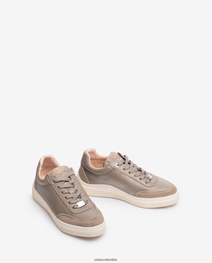 co Unisa mujer zapatillas deportivas con puntera y talón en contraste marrón F0X80H1240