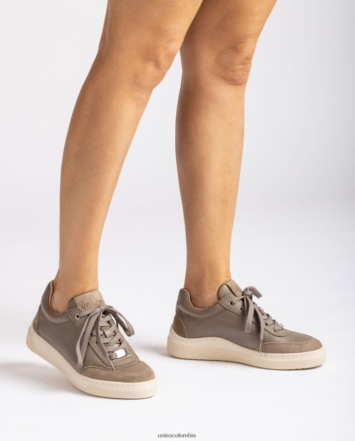 co Unisa mujer zapatillas deportivas con puntera y talón en contraste marrón F0X80H1240