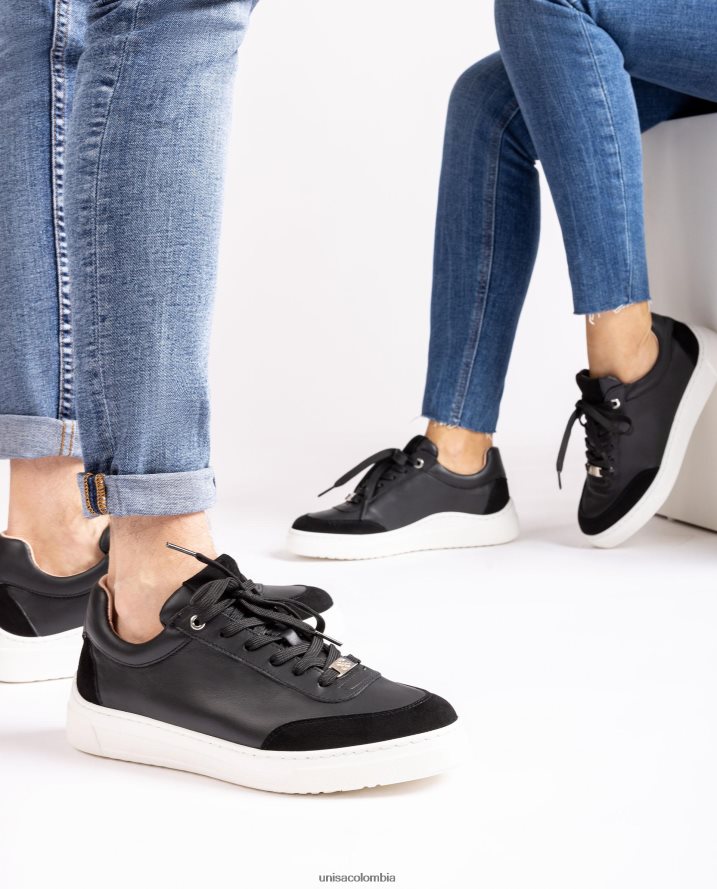 co Unisa mujer zapatillas deportivas con puntera y talón en contraste negro F0X80H1239