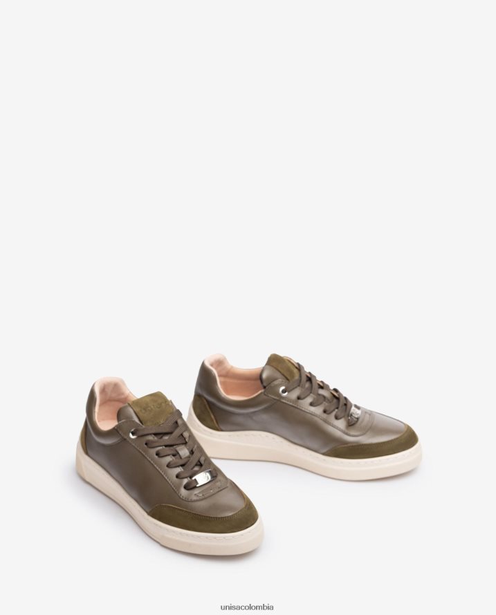 co Unisa mujer zapatillas deportivas con puntera y talón en contraste verde F0X80H1244