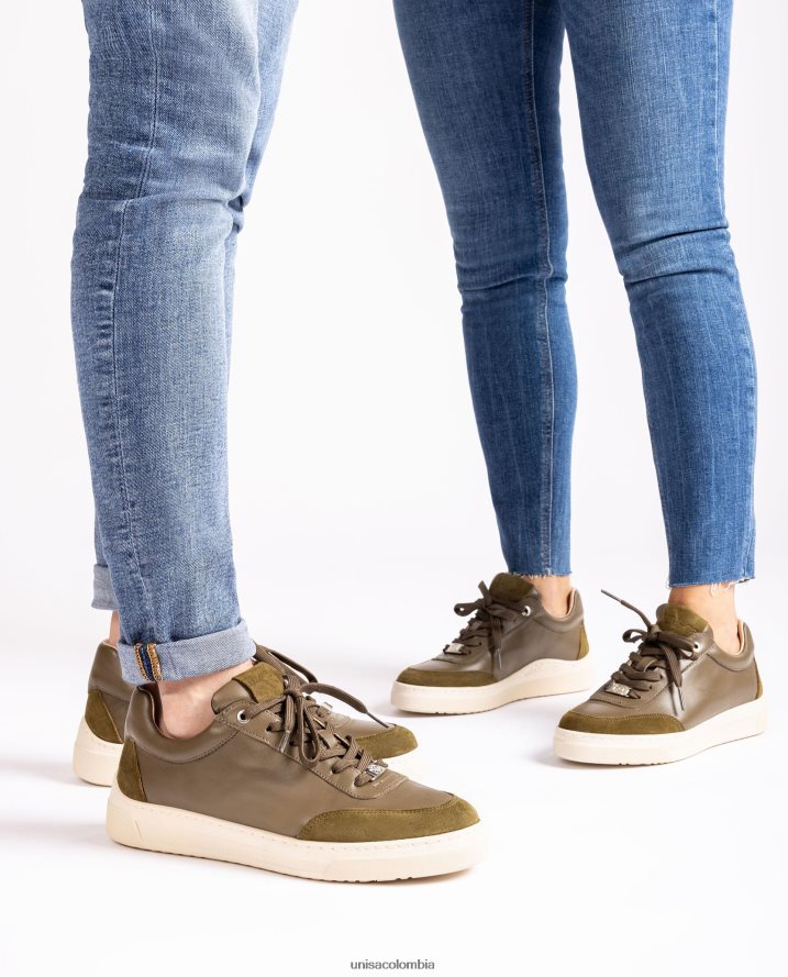 co Unisa mujer zapatillas deportivas con puntera y talón en contraste verde F0X80H1244