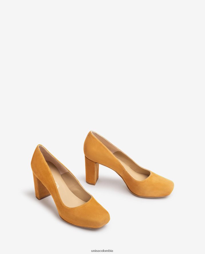 co Unisa mujer zapatos de salón con plataforma y punta cuadrada marrón F0X80H596