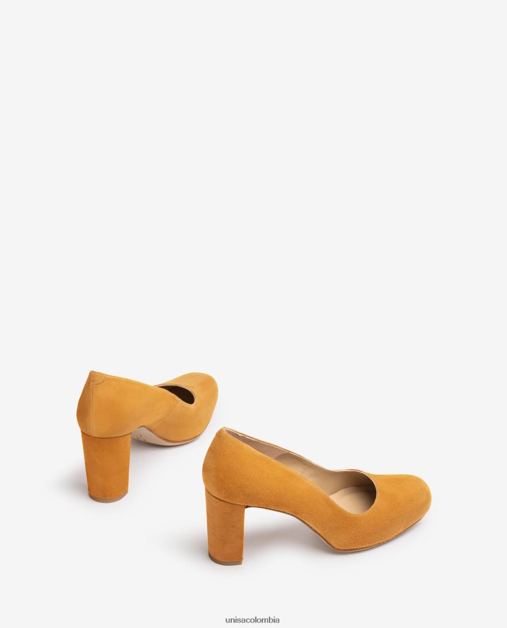 co Unisa mujer zapatos de salón con plataforma y punta cuadrada marrón F0X80H596