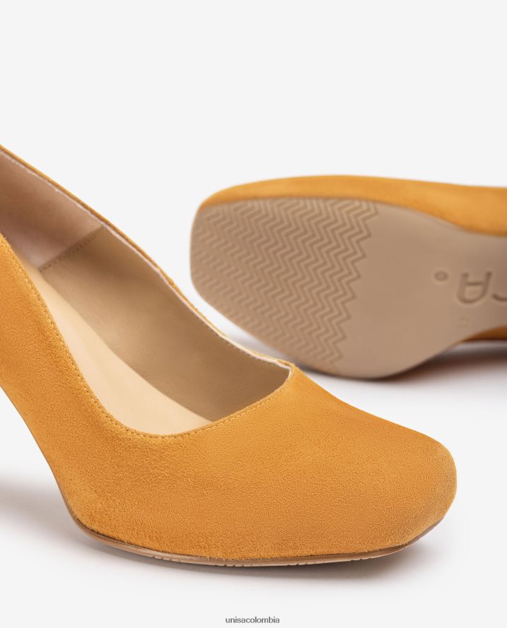 co Unisa mujer zapatos de salón con plataforma y punta cuadrada marrón F0X80H596